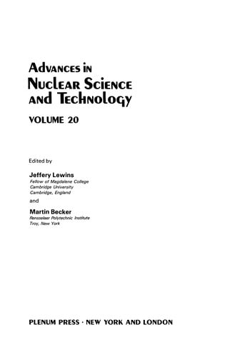 Advances in Nuclear Science and Technology