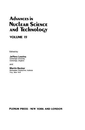 Advances in Nuclear Science and Technology