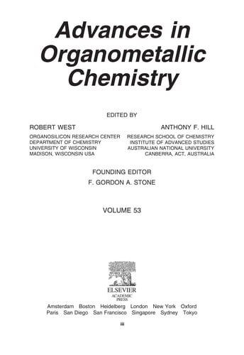 Advances in organometallic chemistry