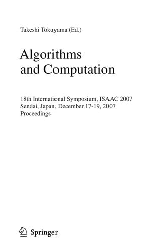 Algorithms and Computation