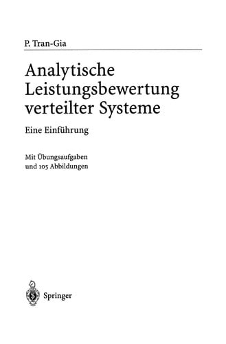 Analytische Leistungsbewertung verteilter Systeme
