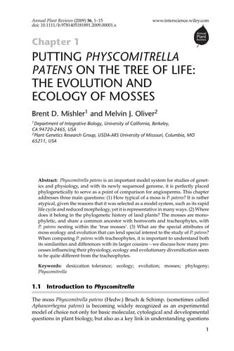 The moss Physcomitrella patens
