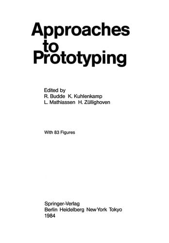 Approaches to Prototyping