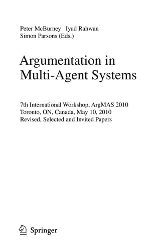 Argumentation in Multi-Agent Systems