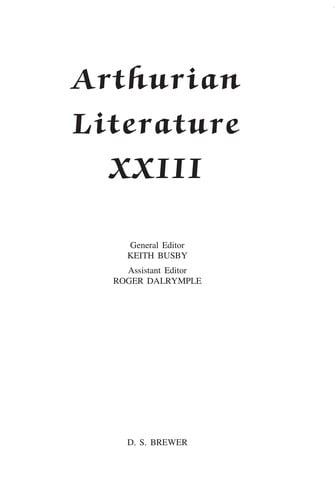 Arthurian Literature XXIII