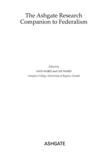 The Ashgate research companion to federalism