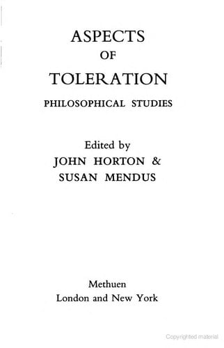 Aspects of toleration