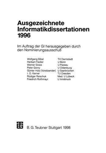 Ausgezeichnete Informatikdissertationen 1996