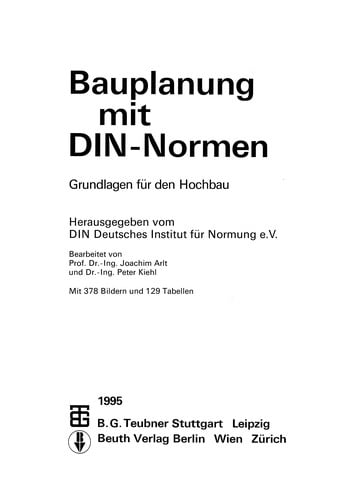 Bauplanung mit DIN-Normen