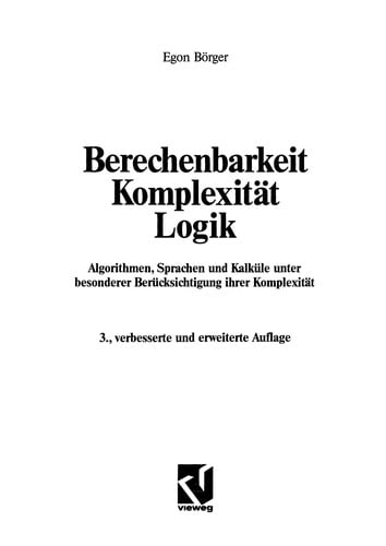 Berechenbarkeit Komplexität Logik