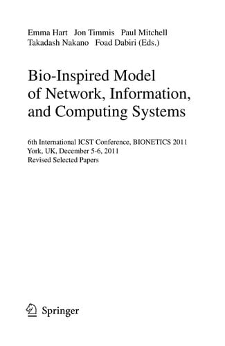 Bio-Inspired Models of Networks, Information, and Computing Systems