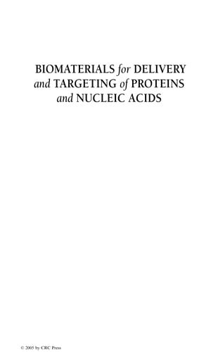 Biomaterials for delivery and targeting of proteins and nucleic acids