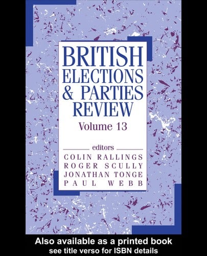 BRITISH ELECTIONS & PARTIES REVIEW; ED. BY COLIN RALLINGS