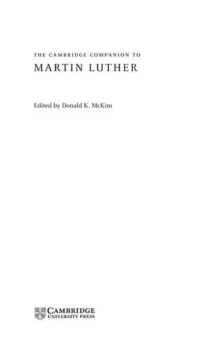 The Cambridge companion to Martin Luther