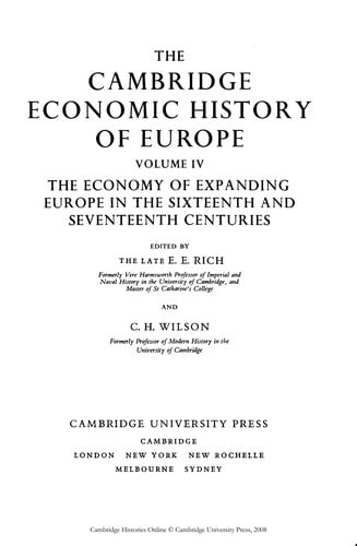 The Cambridge economic history of Europe