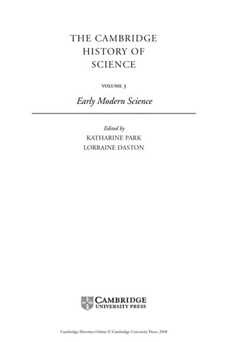 The Cambridge history of science