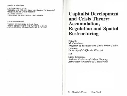 Capitalist development and crisis theory