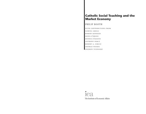 Catholic social teaching and the market economy