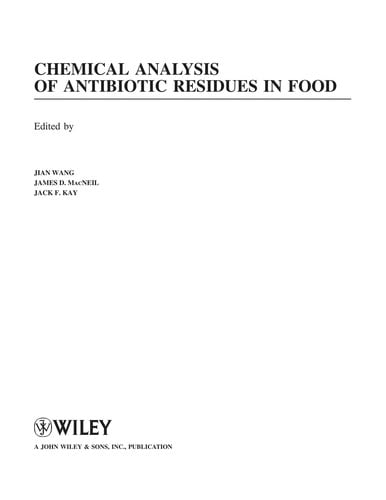 Chemical analysis of antibiotic residues in food