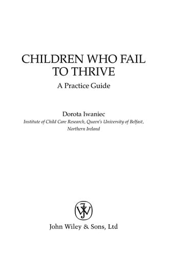 Children who fail to thrive
