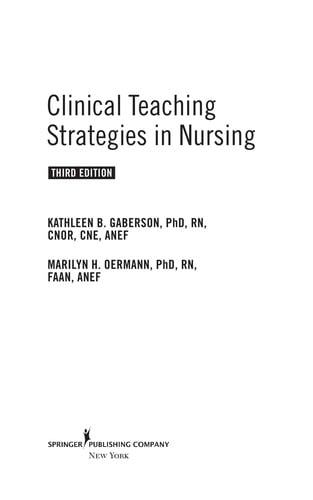 Clinical teaching strategies in nursing