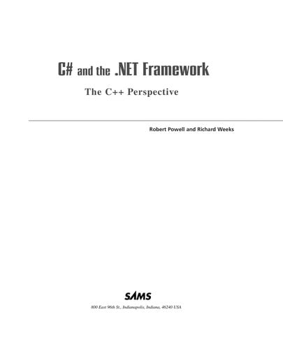 C[hash] and the .NET framework