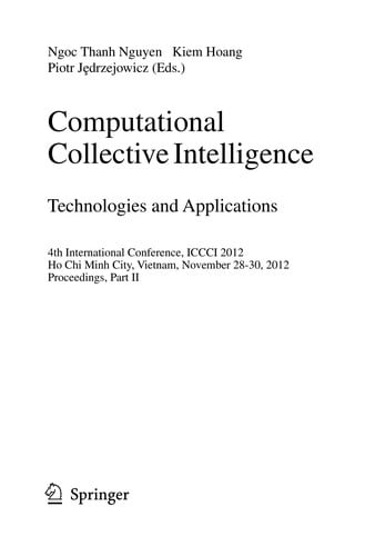 Computational Collective Intelligence. Technologies and Applications
