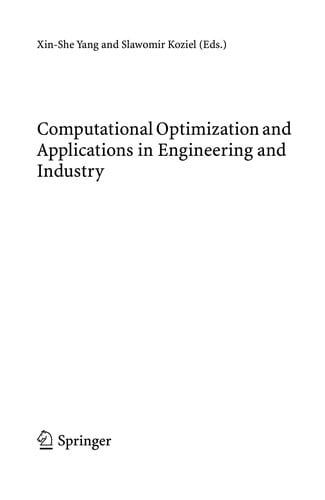 Computational Optimization and Applications in Engineering and Industry