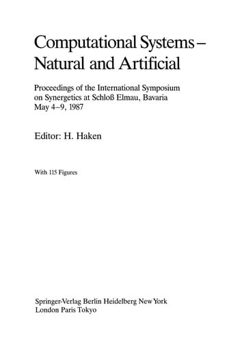 Computational Systems - Natural and Artificial