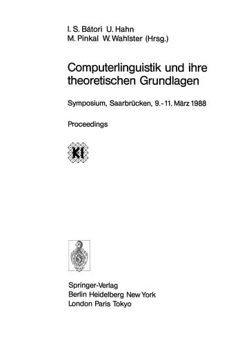 Computerlinguistik und ihre theoretischen Grundlagen