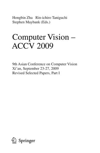 Computer Vision – ACCV 2009