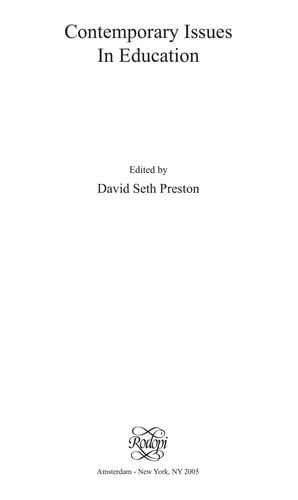 Contemporary issues in education