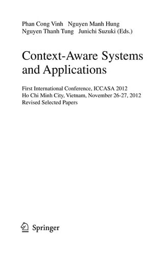 Context-Aware Systems and Applications