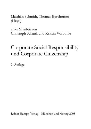 Corporate social responsibility und corporate citizenship