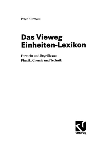 Das Vieweg Einheiten-Lexikon