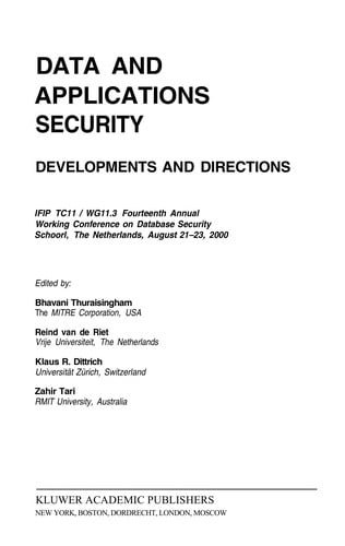 Data and Application Security