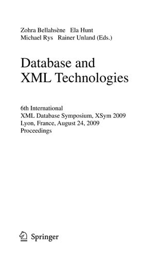 Database and XML Technologies
