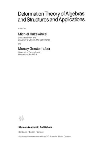 Deformation Theory of Algebras and Structures and Applications