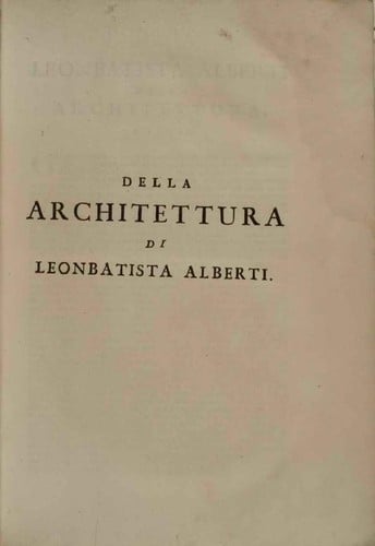 Della architettura, della pittura e della statua