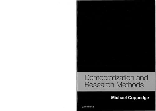 Democratization and research methods