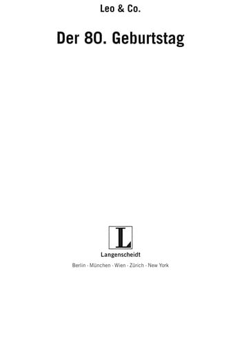 Der 80. Geburtstag