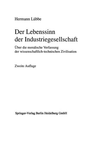 Der Lebenssinn der Industriegesellschaft
