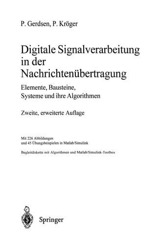 Digitale Signalverarbeitung in der Nachrichtenübertragung