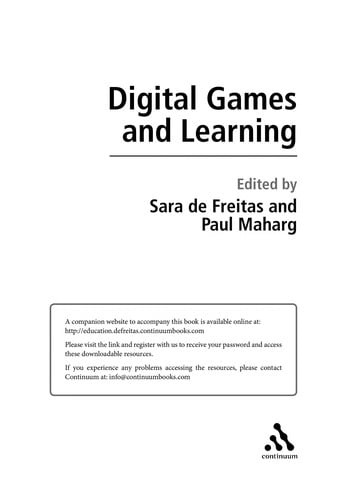 Digital games and learning