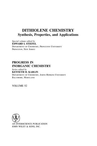Dithiolene chemistry