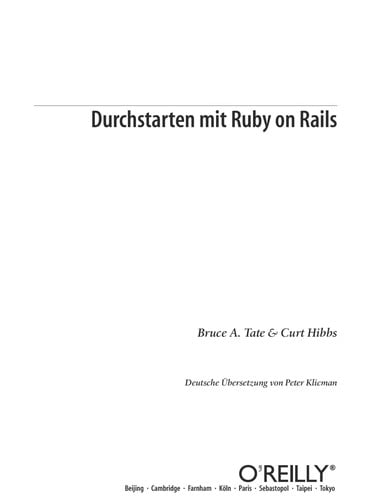 Durchstarten mit Ruby on Rails