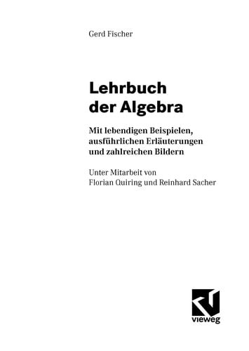 Lehrbuch der Algebra