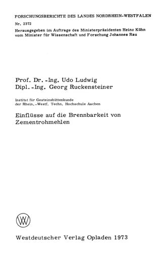 Einflüsse auf die Brennbarkeit von Zementrohmehlen