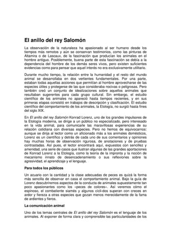 El anillo del rey Salomón