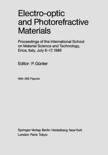 Electro-optic and Photorefractive Materials
